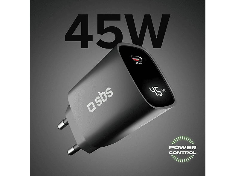 Ładowarka sieciowa SBS GaN 45W Czarny – zdjęcie 3