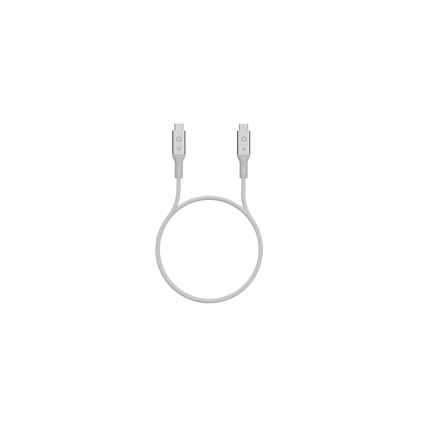 Two USB-C cables connected at both ends, with a white cable in between.