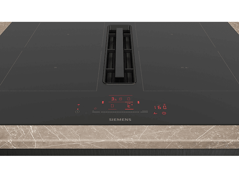 SIEMENS ED711HQ26E, Induktionskochfeld mit Dunstabzug (710 mm breit, 522 tief)