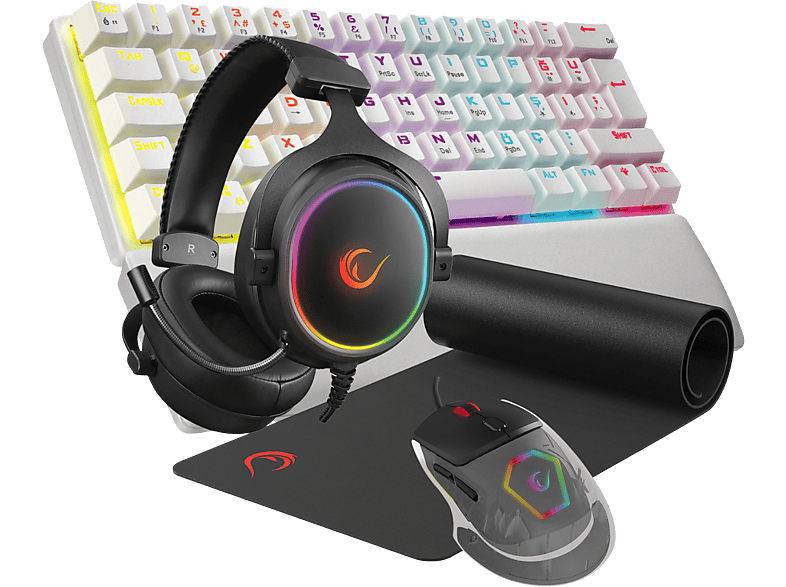 RAMPAGE MS Bundle-2 Q Klavye Mouse Kulaklık Mousepad Oyuncu Seti