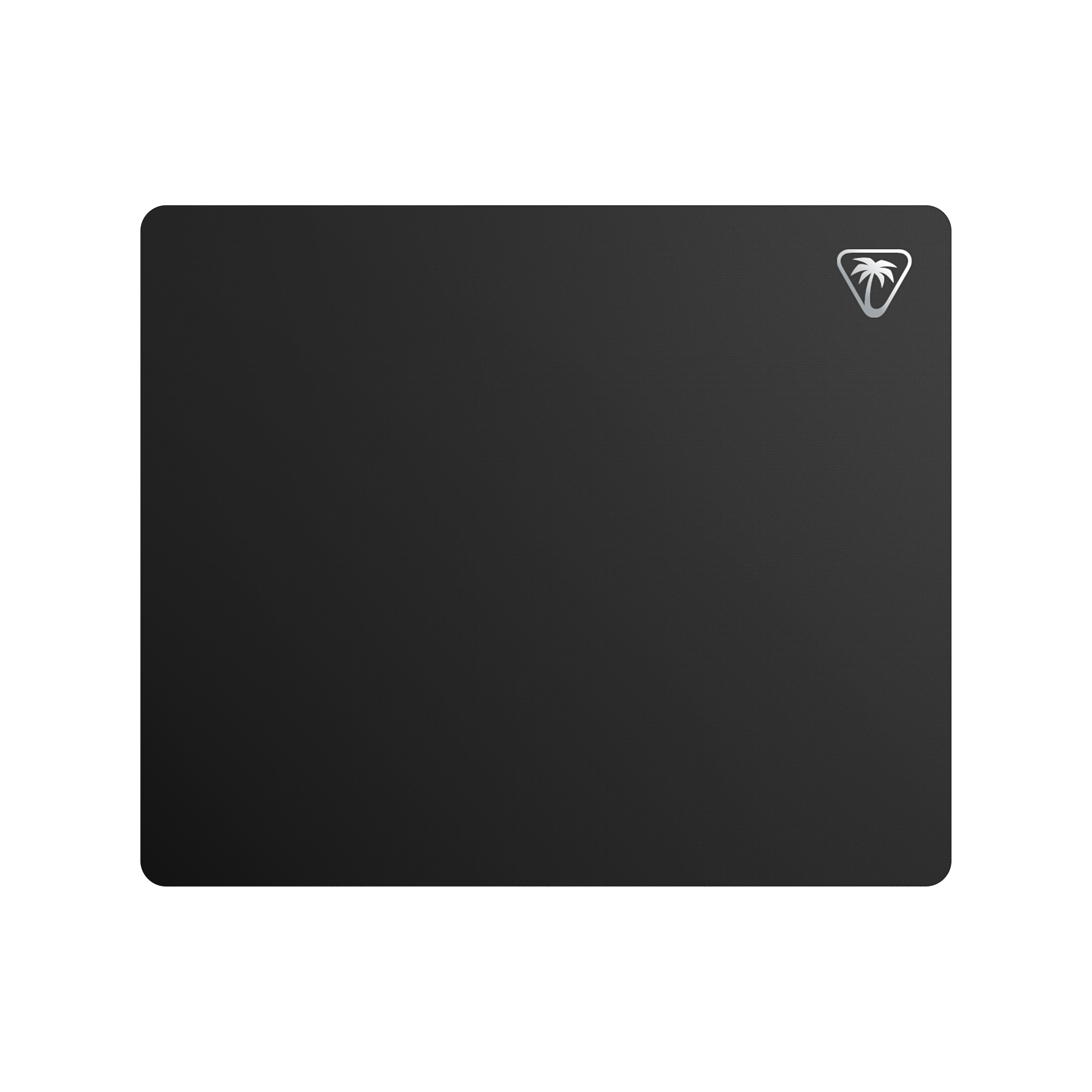 Schwarzes Turtle Beach Mauspad. Das Turtle Beach Logo befindet sich in der oberen rechten Ecke.
