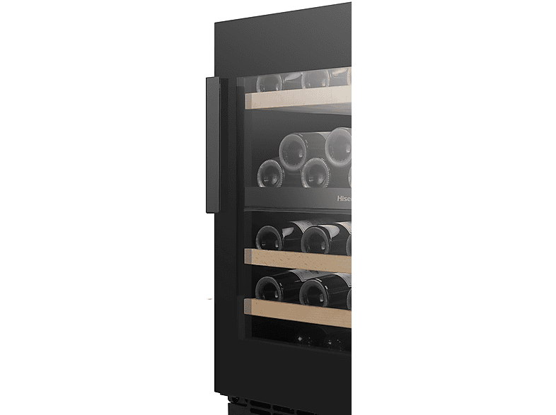 HISENSE RW3N122GSLF Weintemperierschrank (128 l EEK F, Schwarz)
