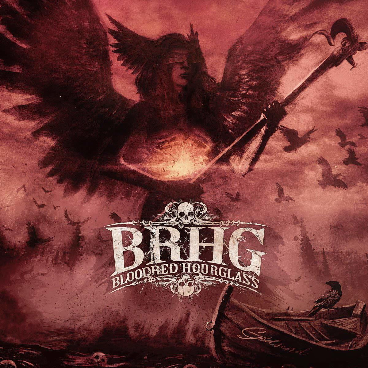 Albumcover: Engel mit Flügeln, hält einen Stab, mit einem feurigen Ball. Bandname BRHG. Dunkle, unheilvolle Atmosphäre.