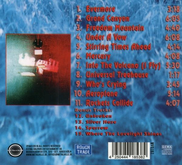 Rückseite einer CD-Hülle. Der Titel lautet Evenmore.