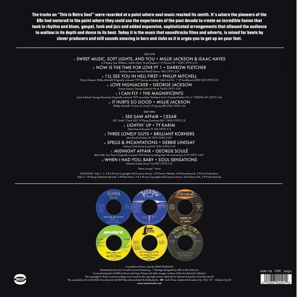 Ein Albumcover mit einer Vielzahl von Plattenlabels und Text.