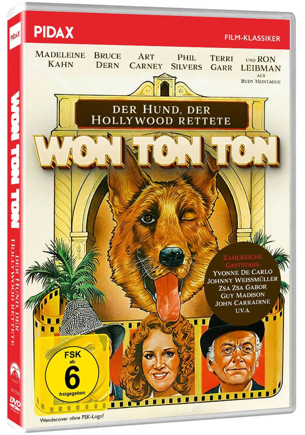 DVD-Cover eines Films mit Hund, Stars und Textüberlagerung.
