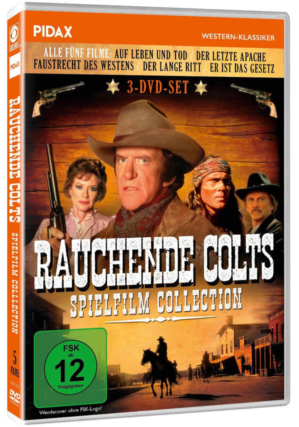 DVD-Box-Set mit einem Cowboy und einer Besetzung von Schauspielern.