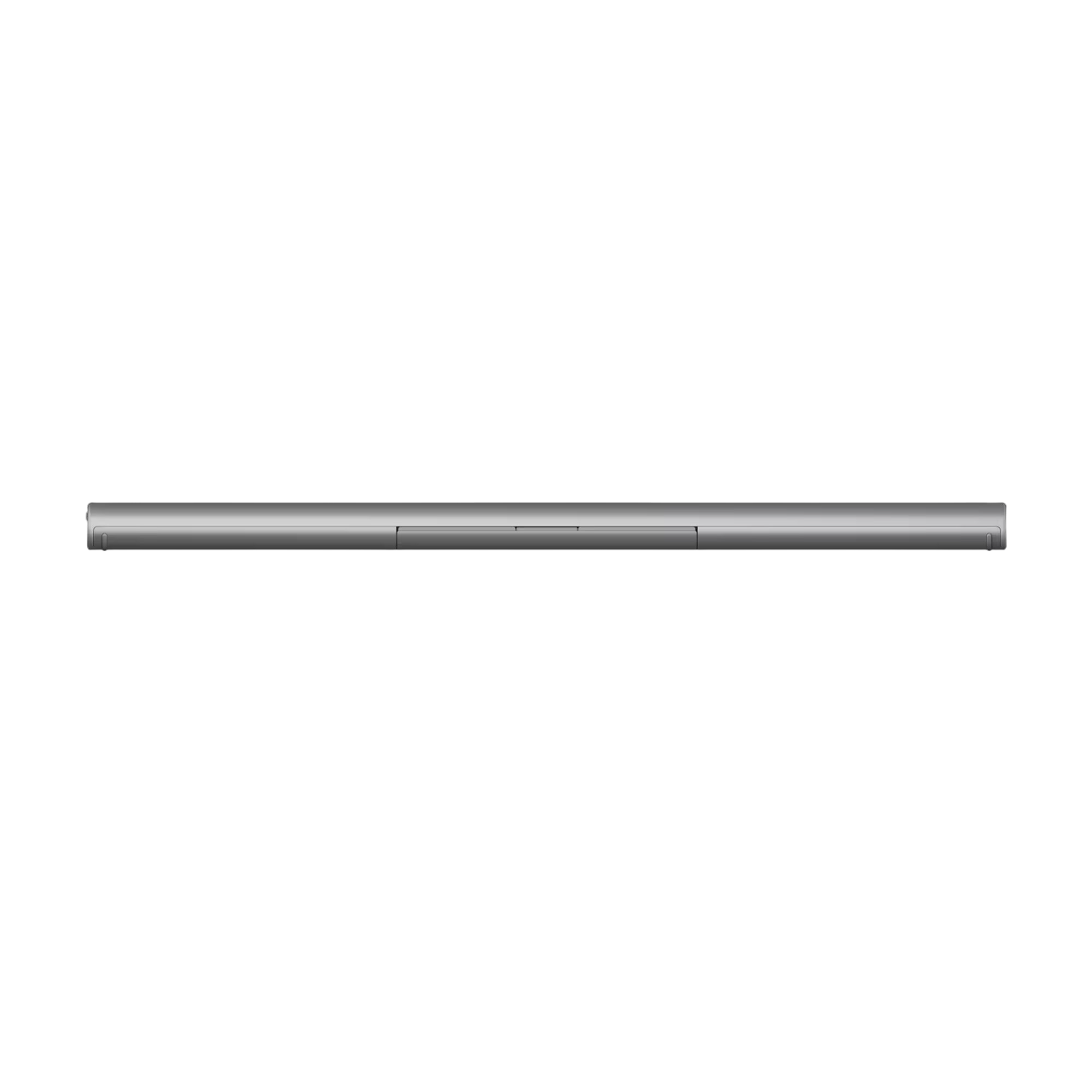 Lenovo Tablet, obere Kantenansicht, silberfarben. Zeigt die obere Kante des Tablets.