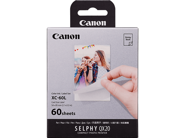 CANON XC-60L (54 x 85 mm, 60 Drucke) Tinte/Papier Set