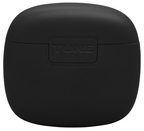 Czarne etui na słuchawki z napisem TUNE FLEX 2.