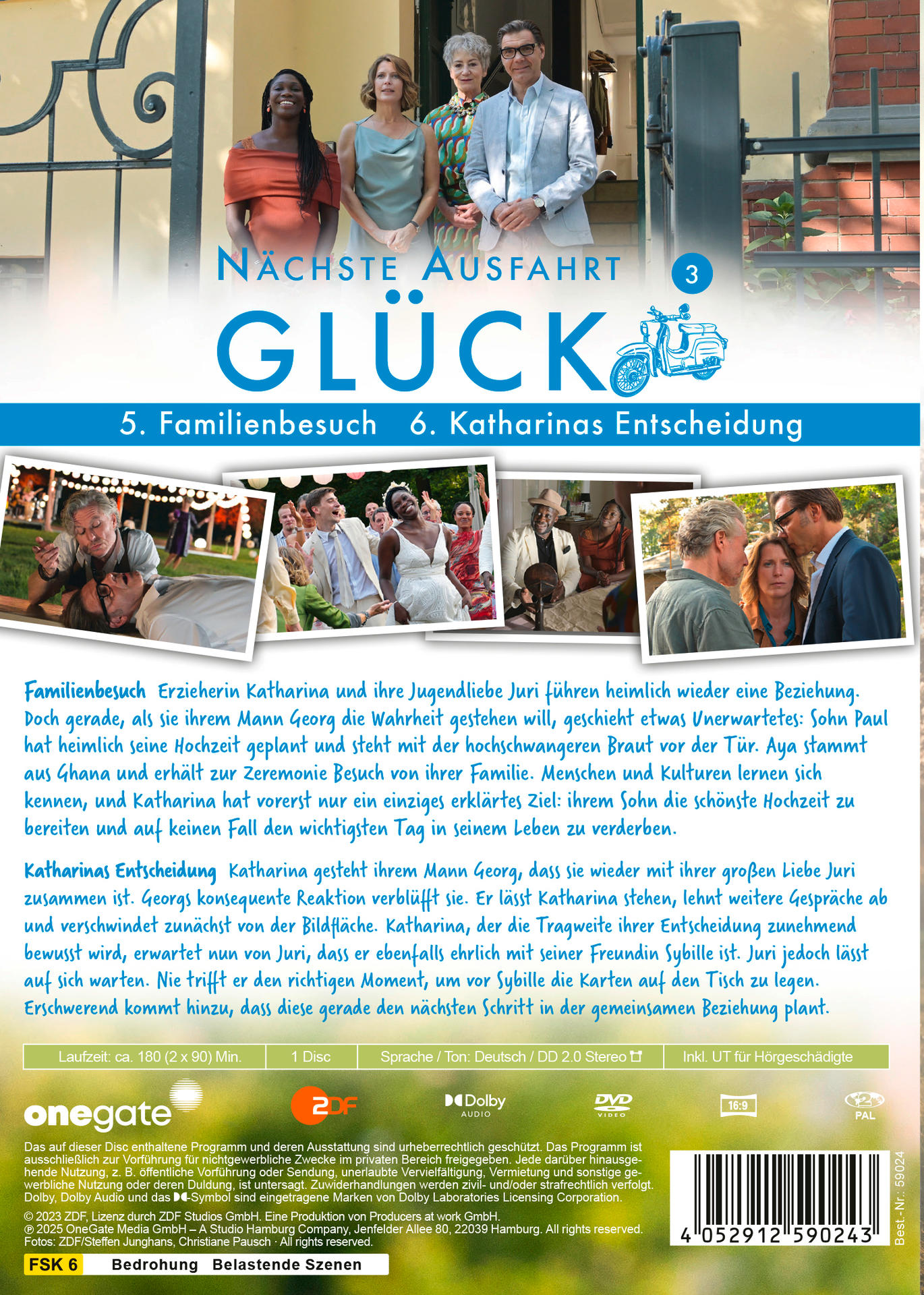DVD-Cover mit Bildern von Personen, Text und einem Roller.