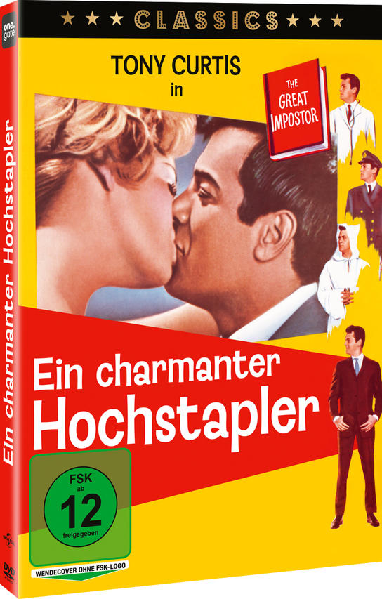 DVD-Cover mit einem küssenden Paar und dem Titel "Ein charmanter Hochstapler".