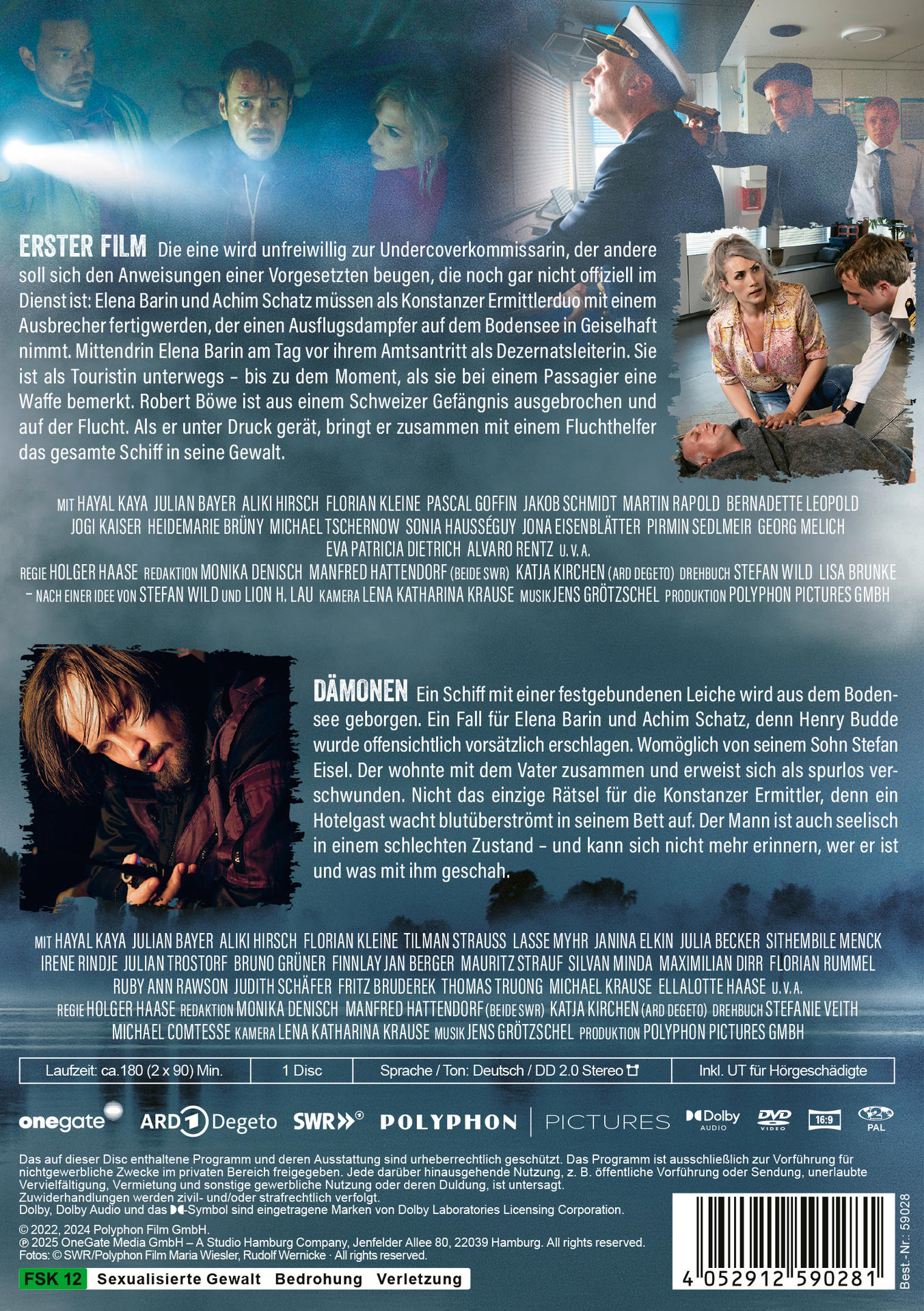 DVD-Cover mit einer dunklen Szene und Text über einen Film.