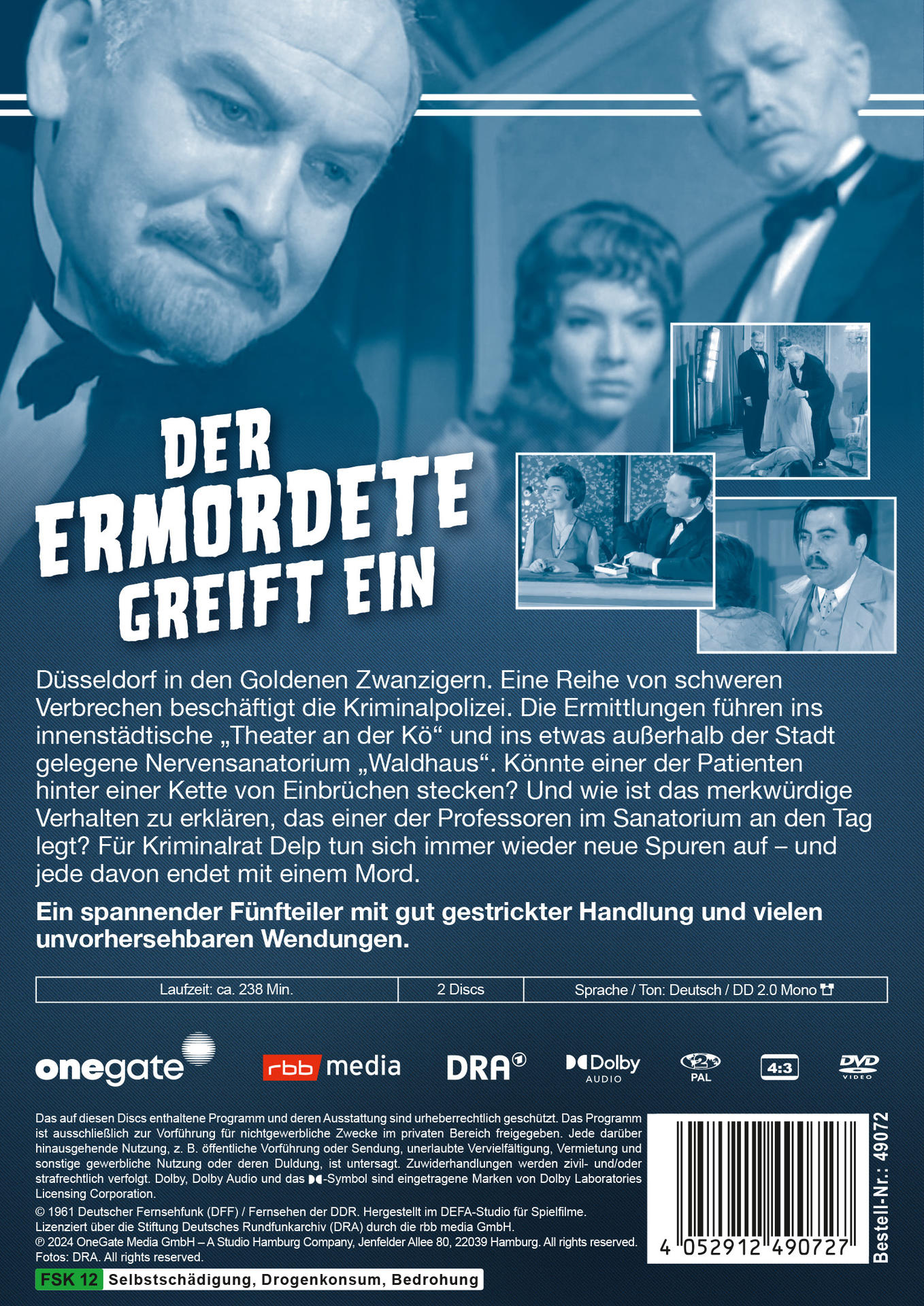 Rückseite einer DVD-Hülle. Titel auf Deutsch. Bilder von Menschen. Text auf Deutsch.