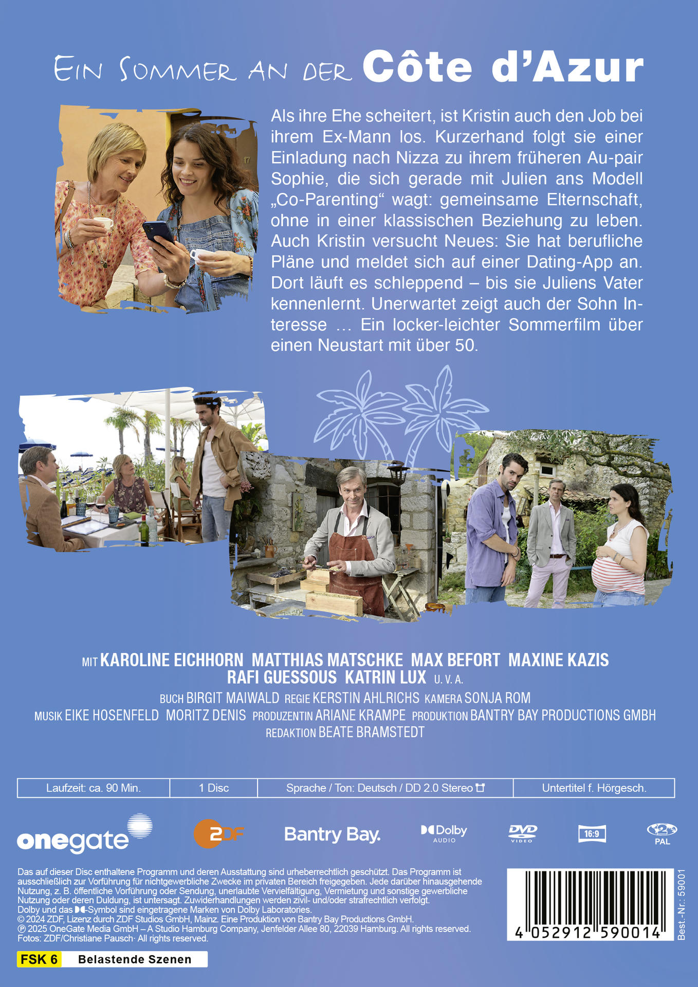 DVD-Cover des Films 'Ein Sommer an der Côte d'Azur'.
