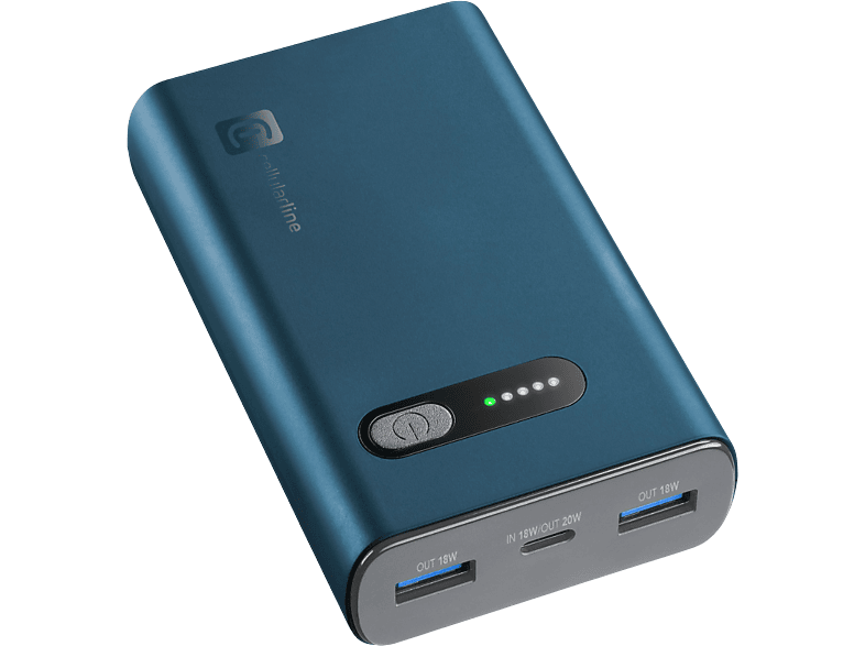 CELLULARLINE PD 20W Hızlı Şarj 10.000 Mah Taşınabilir Şarj Cihazı Yeşil