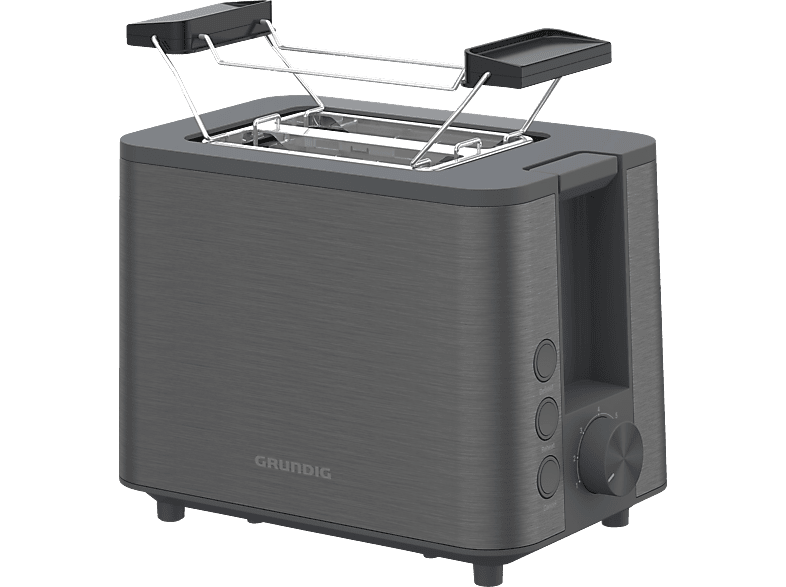 GRUNDIG TA 7340 Toaster Dark Inox (950 Watt, Schlitze: 2)
