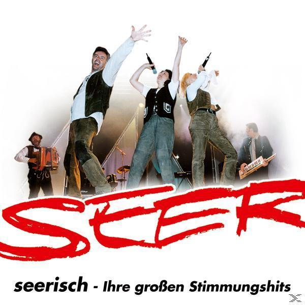 Konzertplakat mit Band auf der Bühne. Großer 'SER'-Text mit Text darunter.