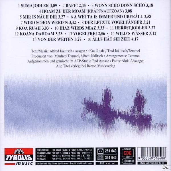 Eine CD-Hülle mit Text in mehreren Sprachen und einem Tyrolis Music-Logo.