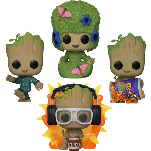 Pop! I Am Groot - GITD 4-Pack Excl.