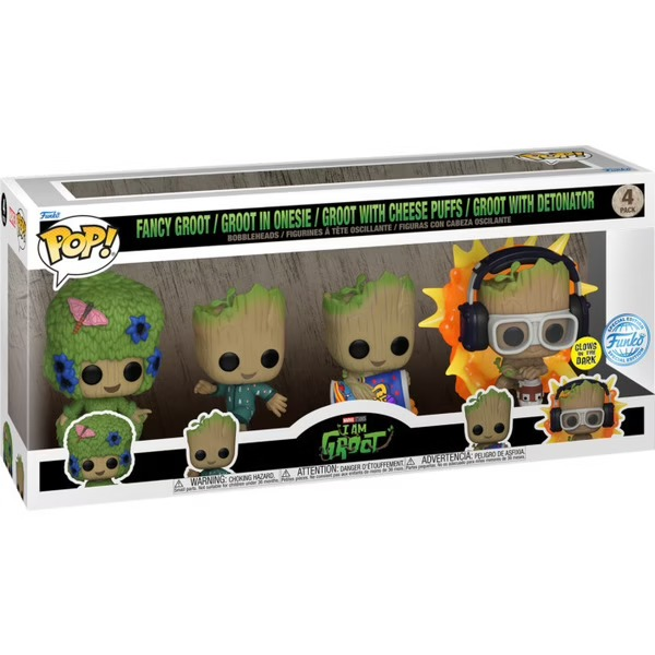 Pop! I Am Groot - GITD 4-Pack Excl.