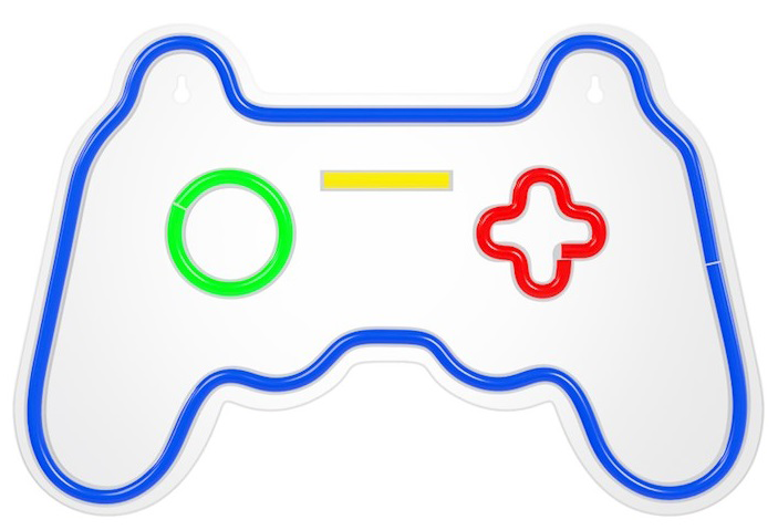 FOREVER LIGHT Gamepad mintás neon LED tábla, USB csatlakozóval, falra akasztható (RTV100446)