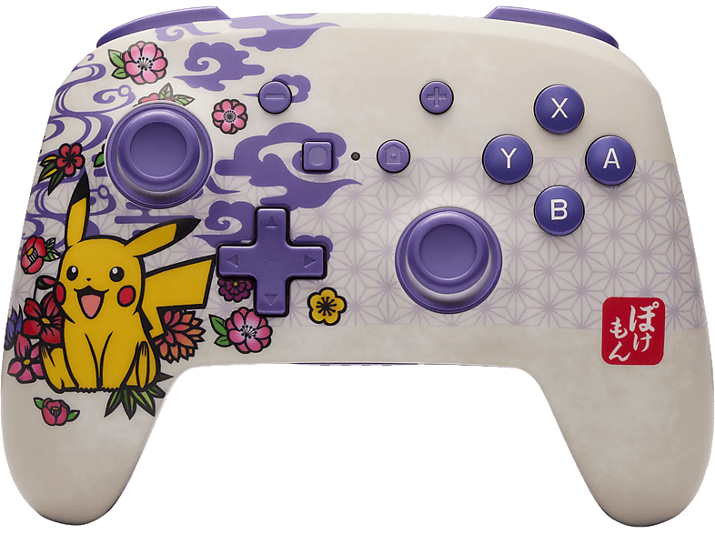 POWERA Enhanced Wireless - Pokémon: Pikachu Blossom Controller Mehrfarbig für Nintendo Switch, Switch Lite, OLED