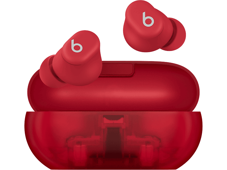 BEATS Solo Buds Gerçek Kablosuz Kulak İçi Kulaklık Şeffaf Kırmızı