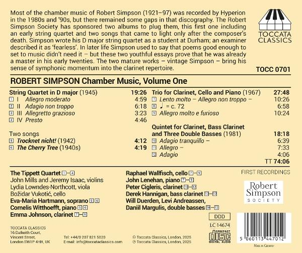 Die Rückseite einer CD-Hülle mit Text darauf. Es gibt eine musikalische Partitur.