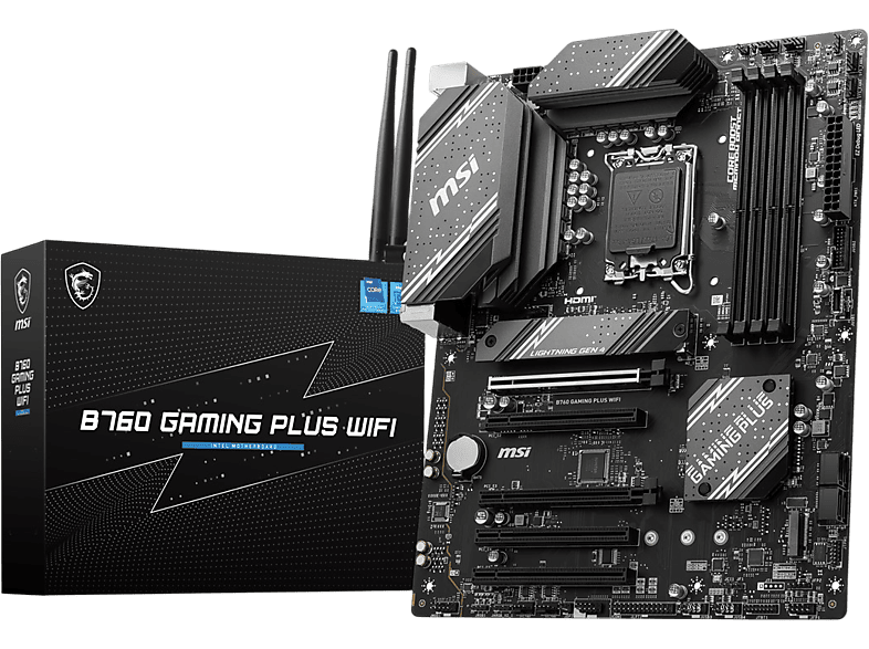 MSI B760 Gaming Plus WiFi Soket 1700 DDR5 6800(OC) PCI-E M.2 USB3.2 HDMIDP 1X 2.5G LAN Wi-Fi 6E ATX Anakart