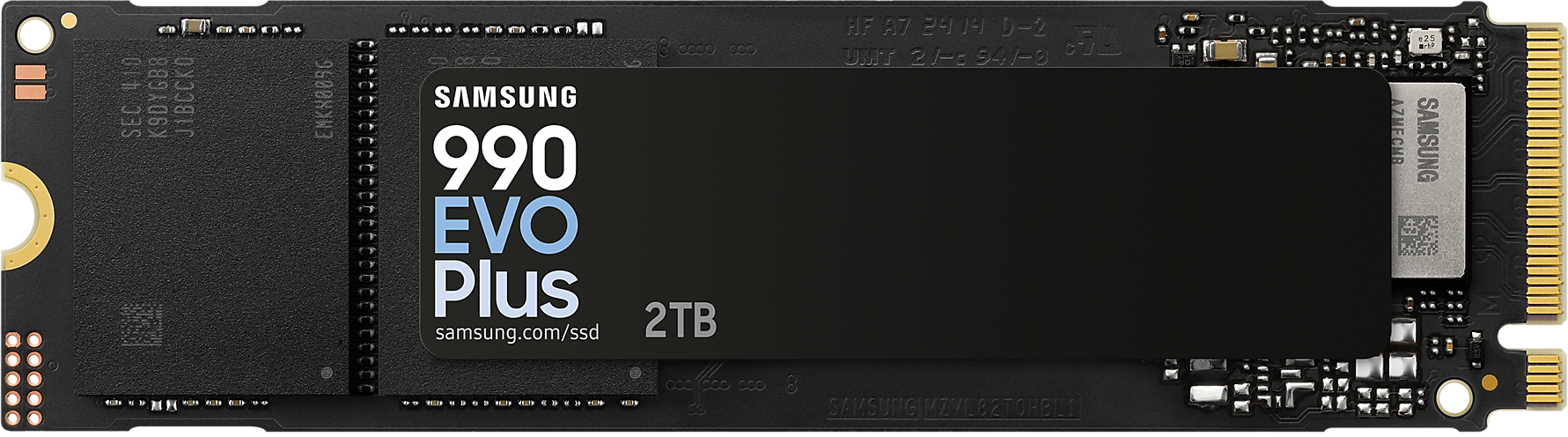 SAMSUNG 990 EVO Plus PCIe 4.0 x4/5.0 x2 NVMe M.2 belső SSD meghajtó, 7250/6300 MB/s, 2TB (MZ-V9S2T0BW)