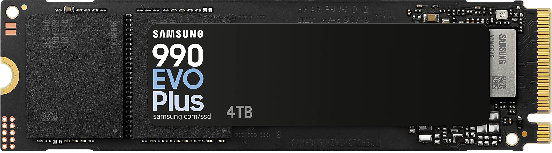 SAMSUNG 990 EVO Plus PCIe 4.0 x4/5.0 x2 NVMe M.2 belső SSD meghajtó, 7250/6300 MB/s, 4TB (MZ-V9S4T0BW)