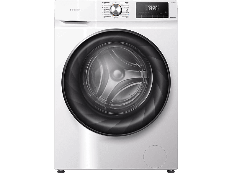 Lavadora carga frontal - Infiniton WM-Y124AWX, 12 kg, 1400 rpm, 15 Programas, Inverter, Blanco