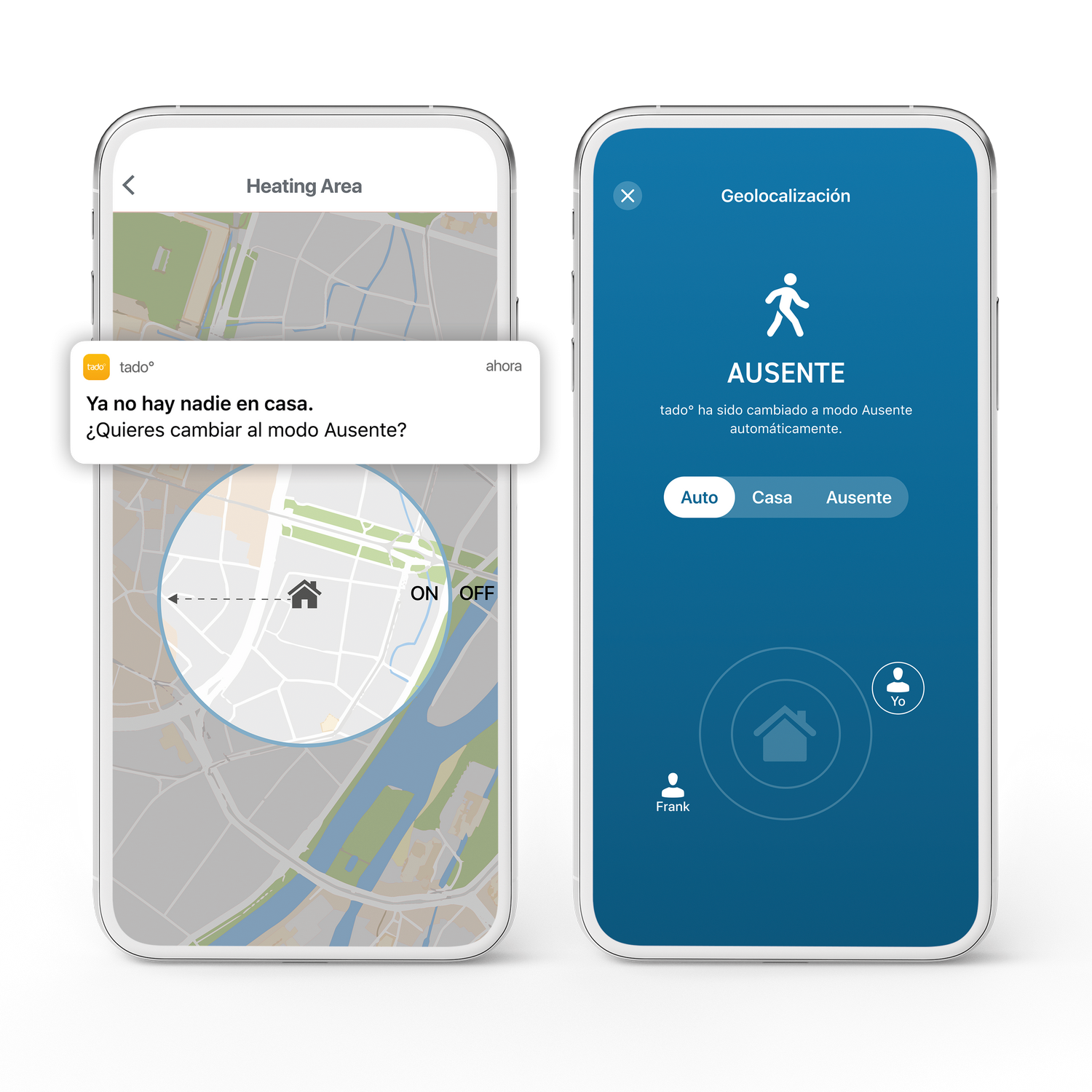 Smartphone con ubicación.