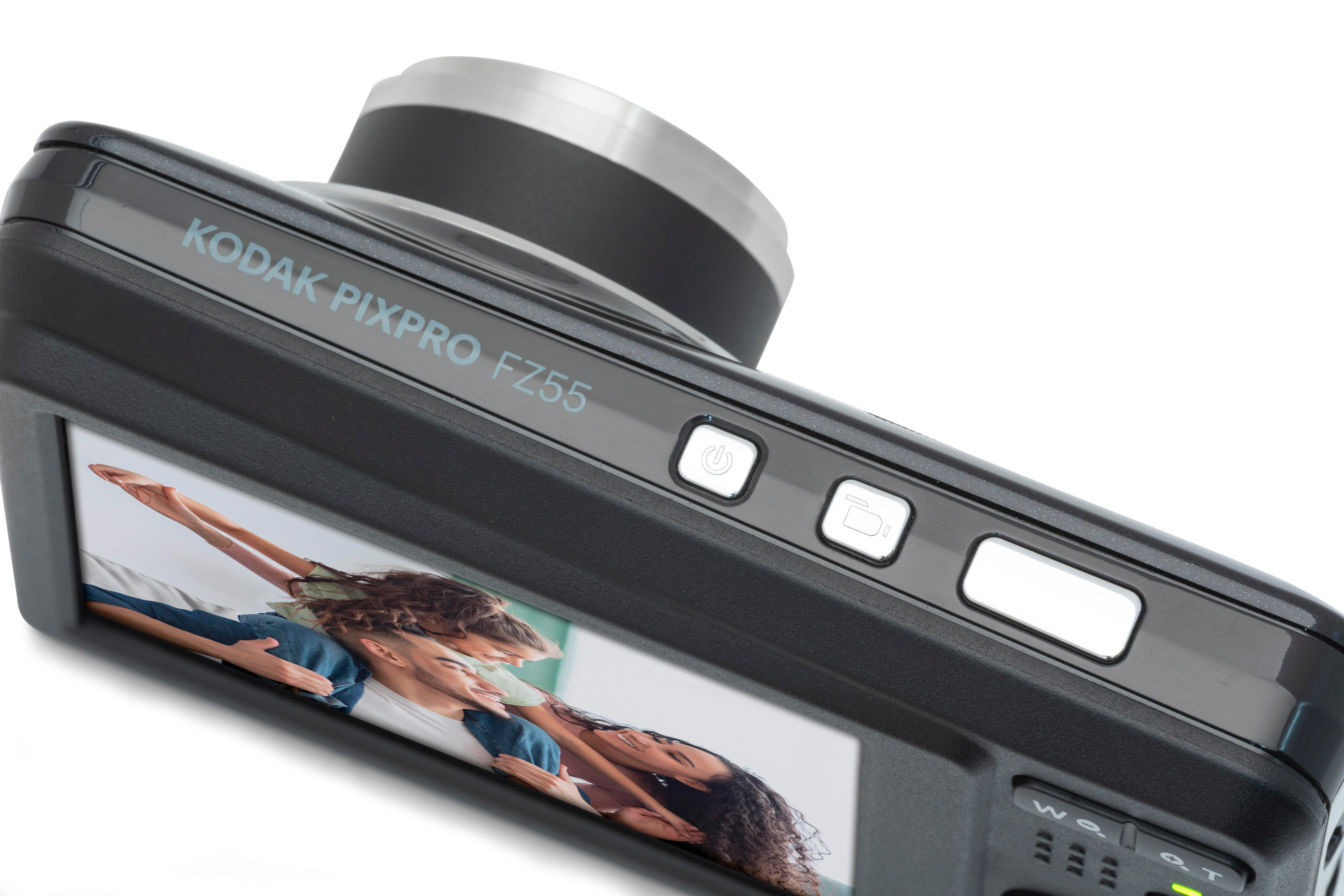 Eine Kodak Pixpro Kamera, mit dem Bildschirm, der ein Paar zeigt.