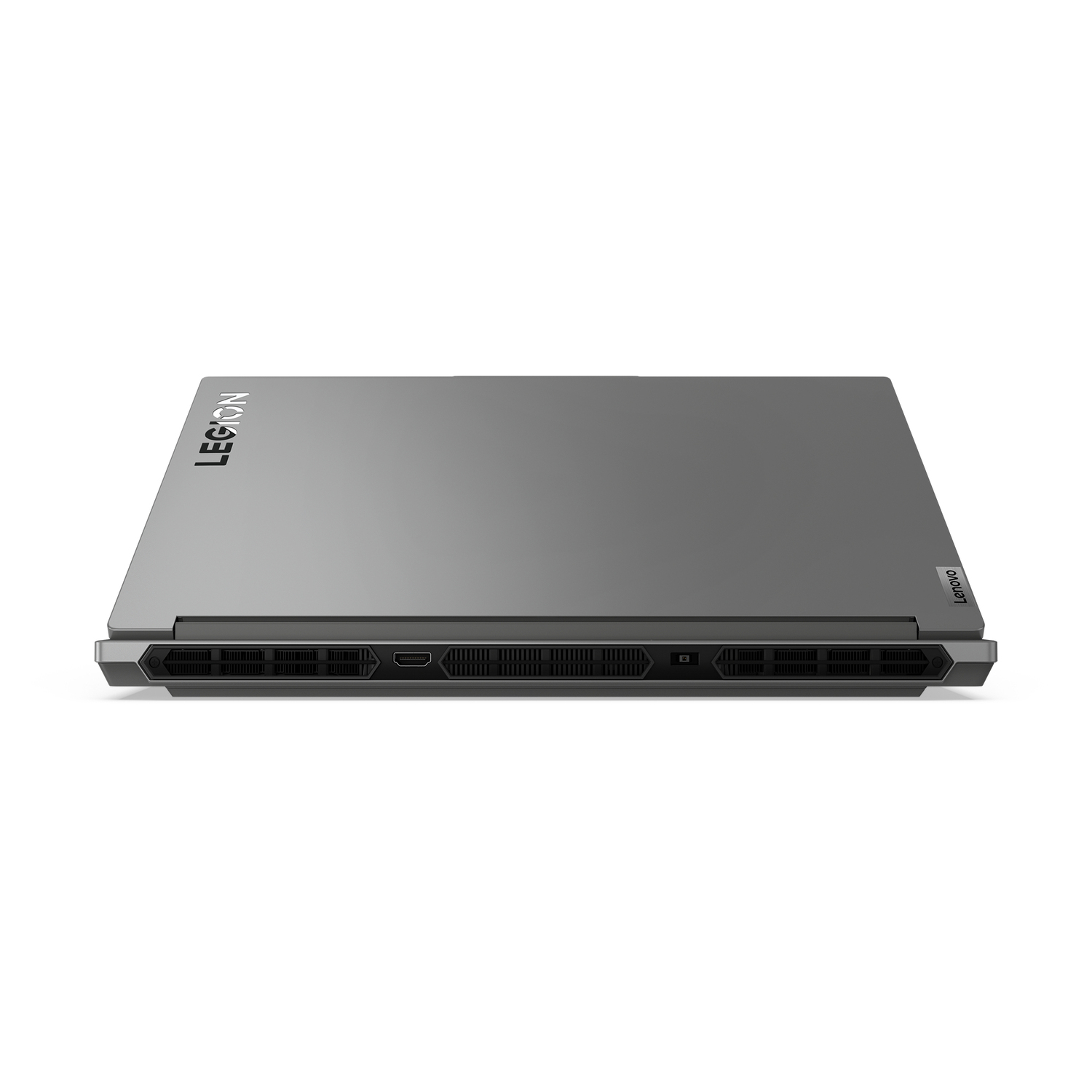 Zilveren laptop met het woord LEGION.