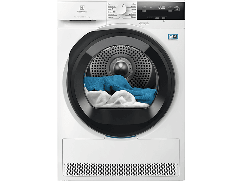 ELECTROLUX EW7D395UT 700 Serisi DelicateCare A+++ Enerji Sınıfı 9 kg Inverter Isı Pompalı  Kurutma Makinesi Beyaz