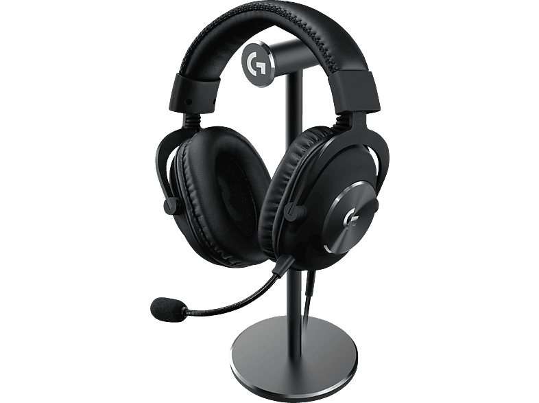 LOGITECH PRO X + Stand, Over-ear Gaming-Headset mit Ständer Schwarz