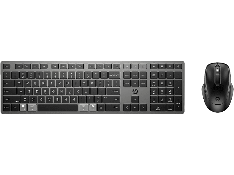 MediaMarkt 720, Hp Pack Teclado + Ratón, Bluetooth®, Cable De Carga Usb Type-C®, Hasta 2 Meses Batería Teclado, 1 Mes Ratón, Negro