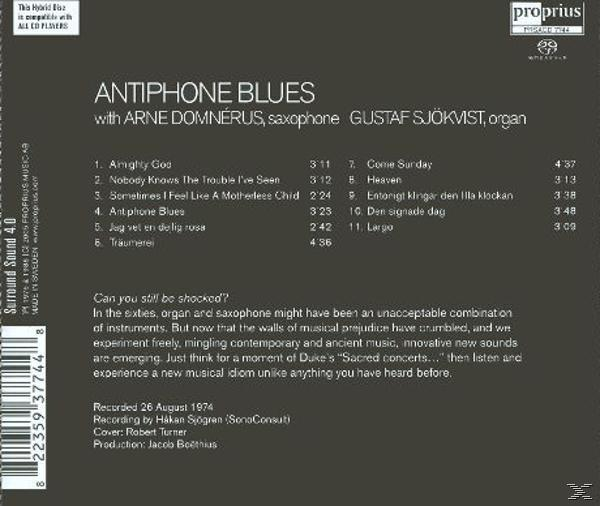 DOMNERUS,ARNE/SJÖKVIST,GUSTAF - ANTIPHONE BLUES  - (SACD Hybrid)