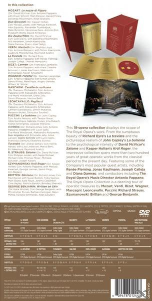 DVD opera gyűjtemény, a gyűjtemény részleteivel és a borítóképekkel.