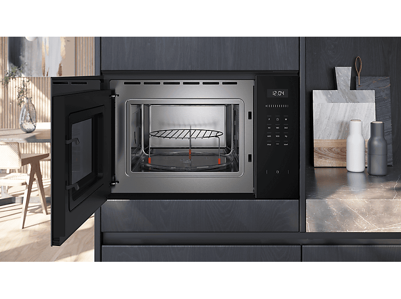 Siemens BE555LMB1 Mikrowelle (900 Watt, Einbaugerät, 25 l, Schwarz, Edelstahl) — Foto 5 von 5