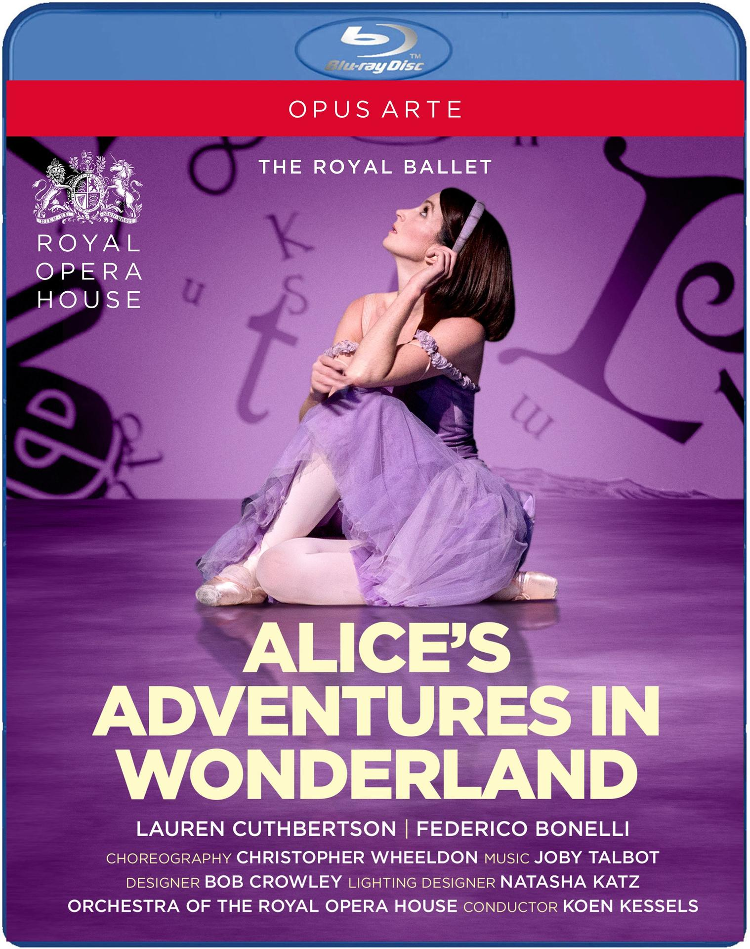 Blu-ray-Disc-Cover für Alice im Wunderland, mit einer Balletttänzerin.