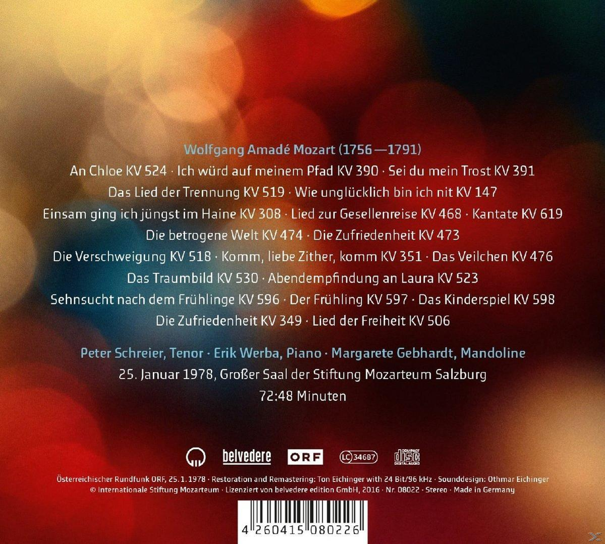 Peter Schreier, Erik Werba - Mozart-Lieder  - (CD)