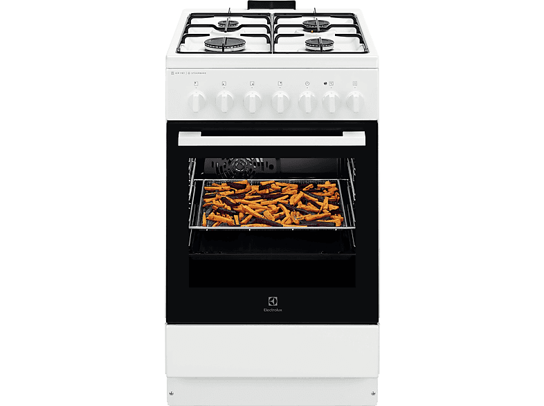 ELECTROLUX LKK560011W Kombinált tűzhely, SteamBake, AirFry, Multi 6, 58 l, sütővilágítás, grill, hangjelzés, percszámlálás