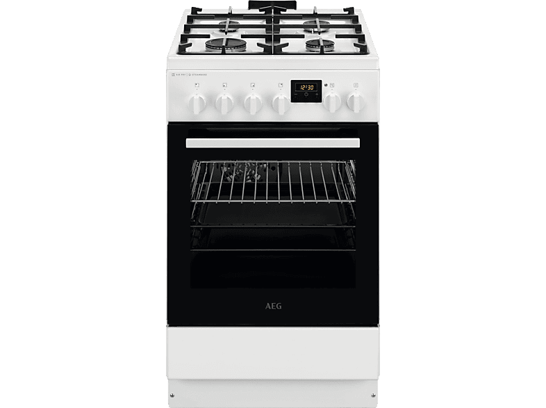 AEG CKB56490BW Kombinált tűzhely, SteamBake, AirFry, sütővilágítás, grill, digitális programóra