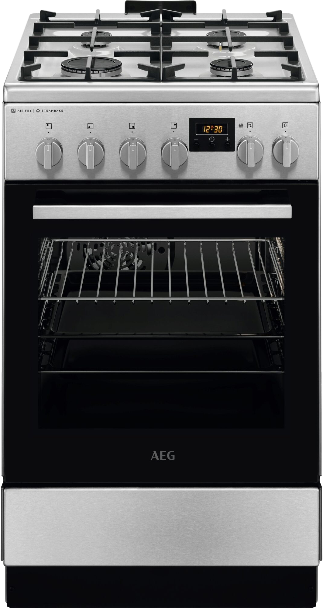 AEG CKB56490BM Kombinált tűzhely, SteamBake, AirFry, sütővilágítás, grill, digitális programóra