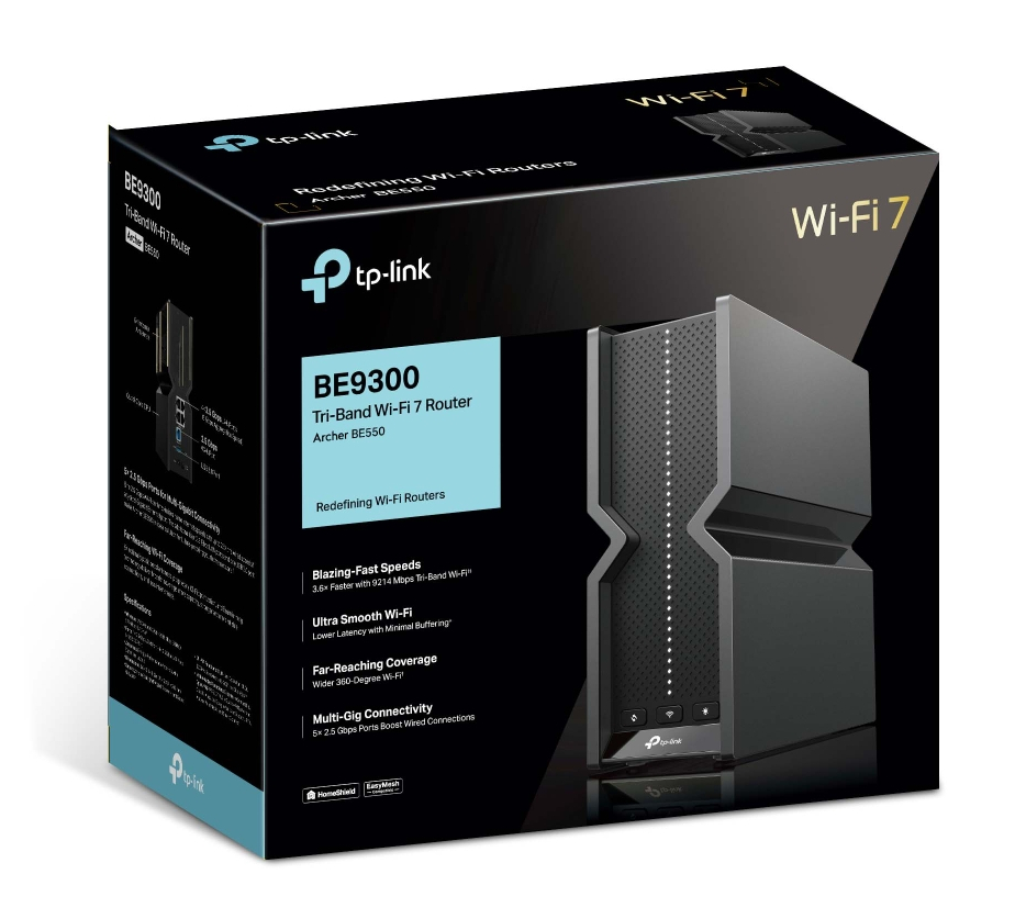 tp-link WiFi7ルーター Archer BE550/BE9300 TP-Link BE9300 トライバンドWi-Fi 7ルーター Archer BE550(JP