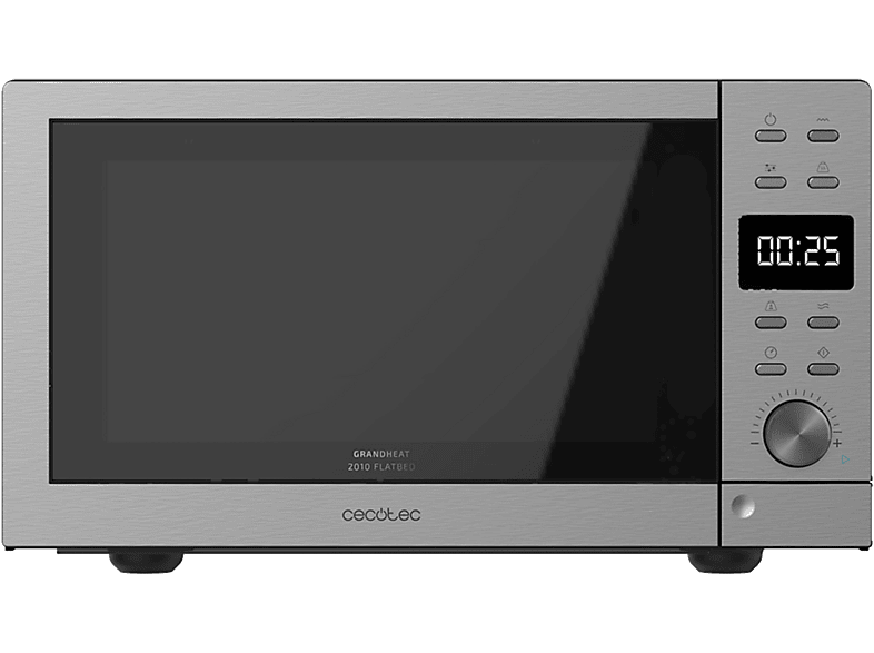 REACONDICIONADO Seminuevo Muy bueno Microondas - Cecotec Sin Plato Grandheat 2010 Flatbed Steel, 9 Funciones preconfiguradas, Quick Start