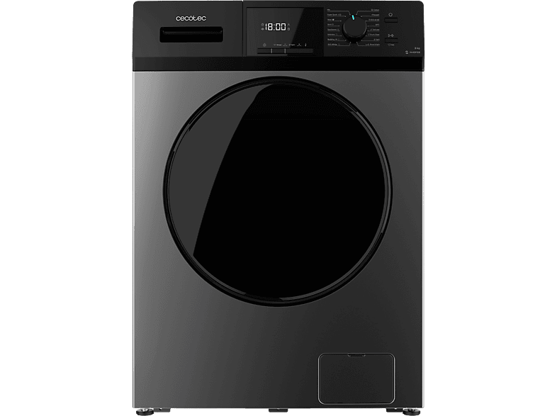 REACONDICIONADO Seminuevo Excelente Lavadora carga frontal - Cecotec Bolero DressCode 8410 Inverter Steel A, Motor Plus, SteamMax,